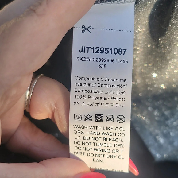 Shein sxy plus size 2xl silver glitter homecoming ruched side slip dress - Picture 10 of 14